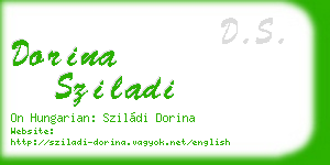 dorina sziladi business card